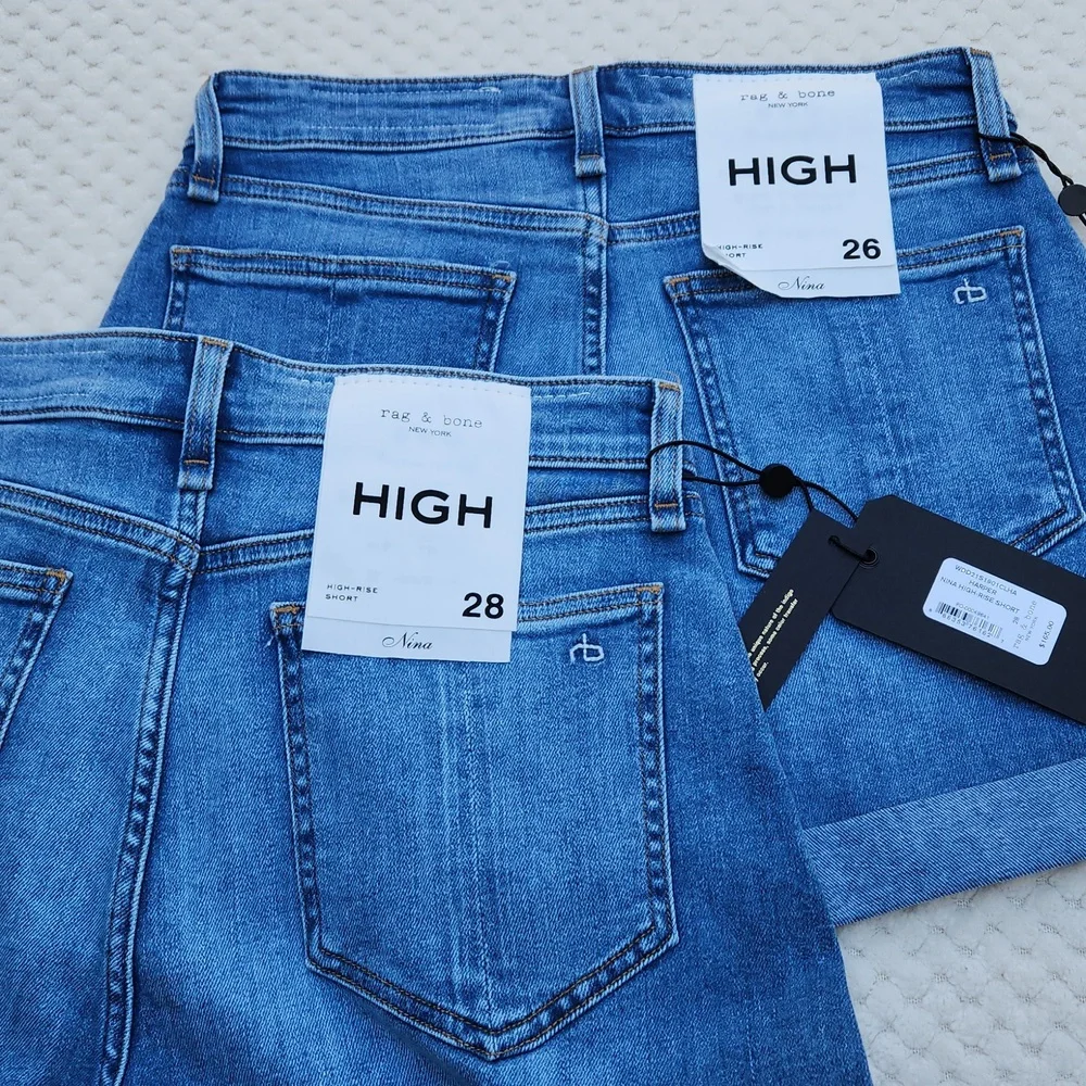 Nwt rag & bone Nina High Rise Denim Shorts - Picture 15 of 16